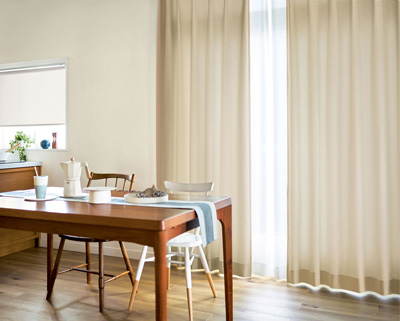 リリカラ クリーム色 波模様 ポリエステルカーテン リリカラ クリーム色 波模様 ポリエステルカーテン リリカラ クリーム