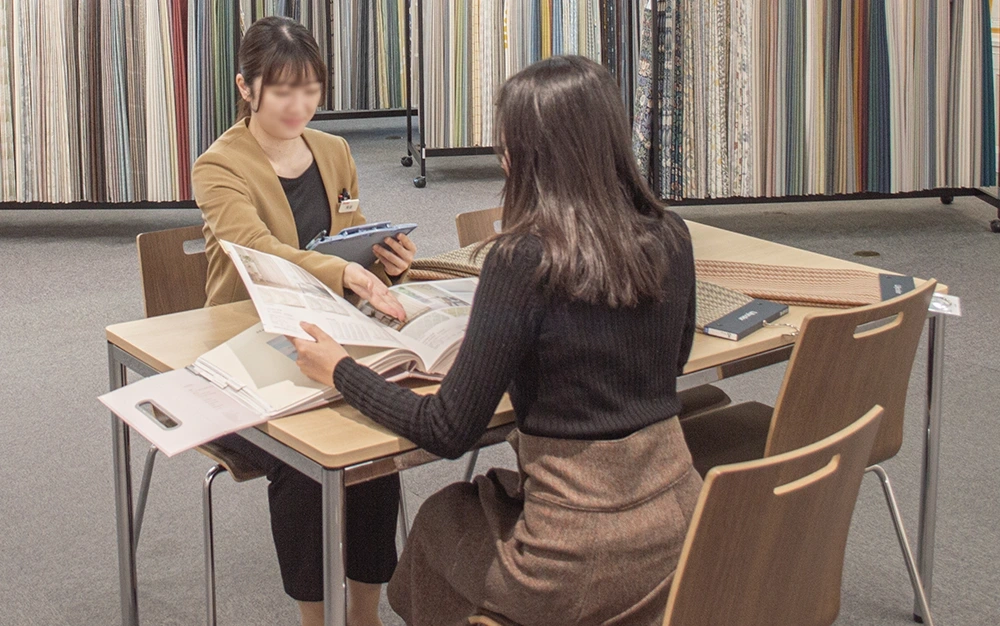 ショールーム　対面相談の様子