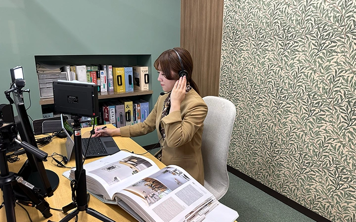 東京ショールーム　オンライン相談の様子