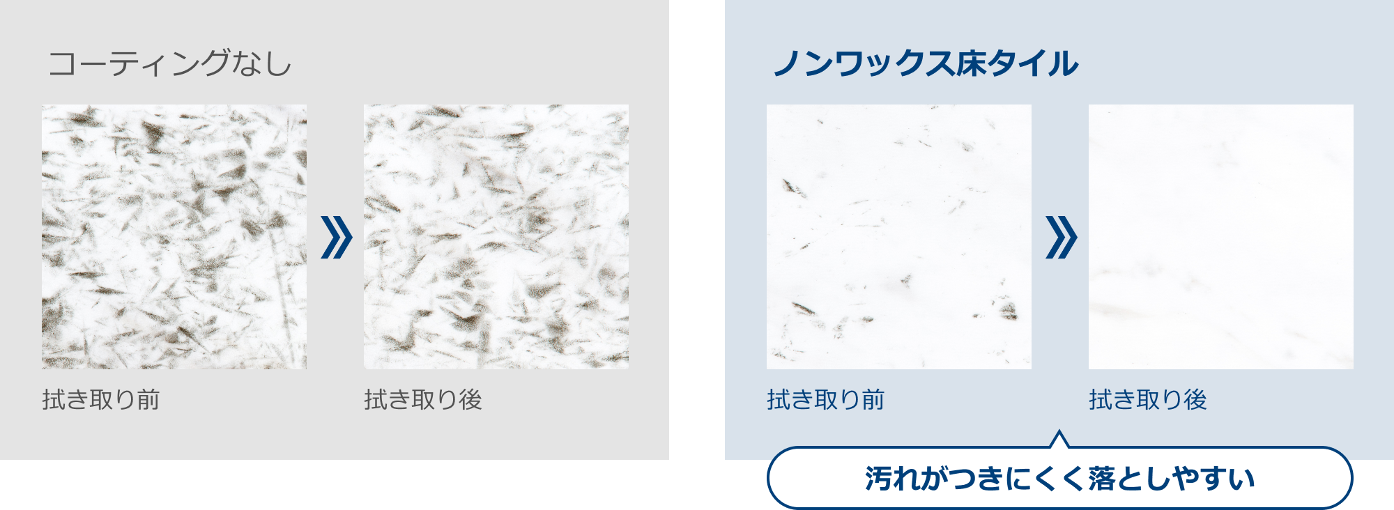 ヒールマーク付着・除去試験の画像