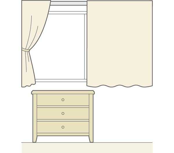 手前に家具や手すりを設置したいときの説明画像