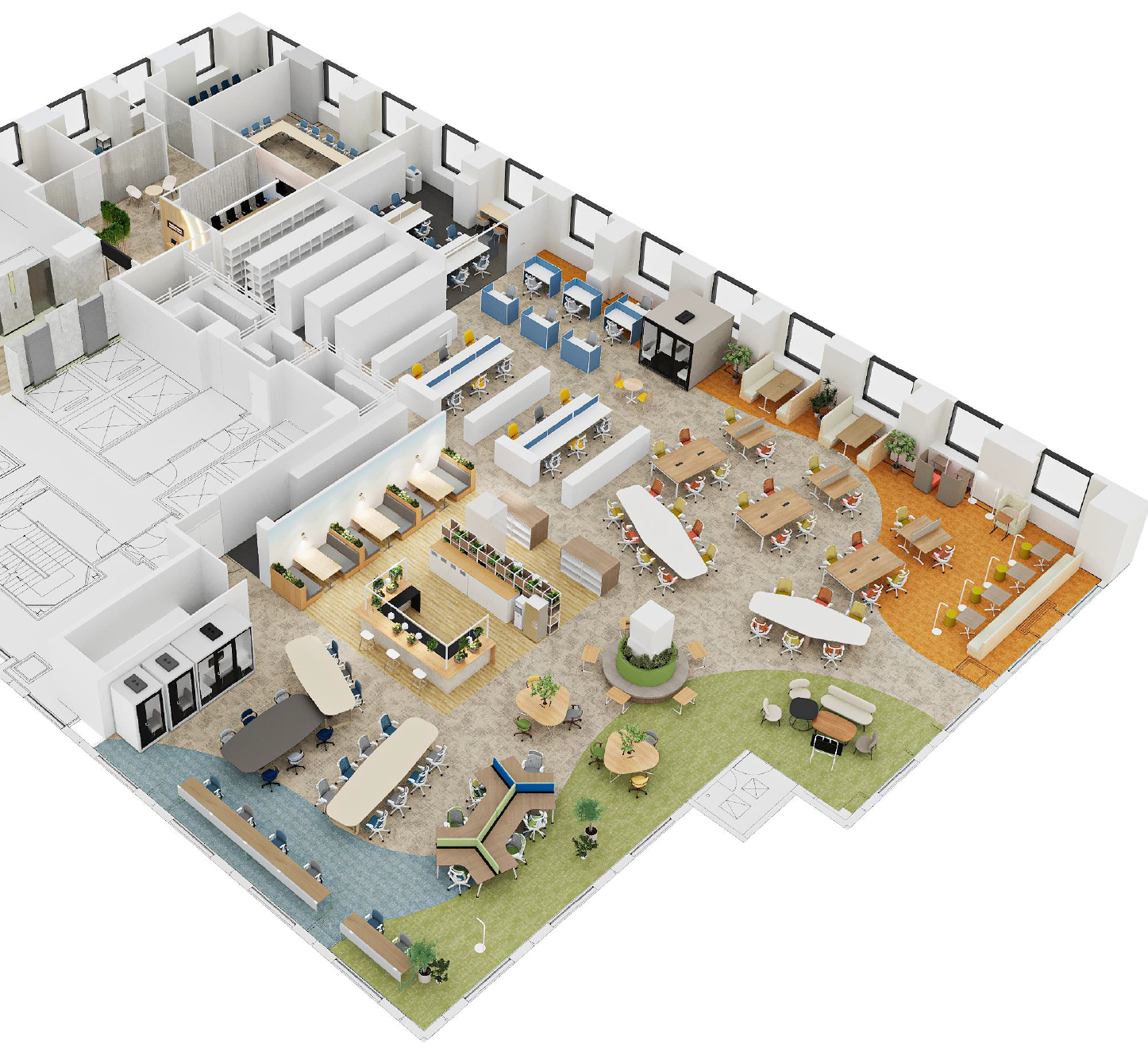 商船三井興産株式会社のオフィス全体図