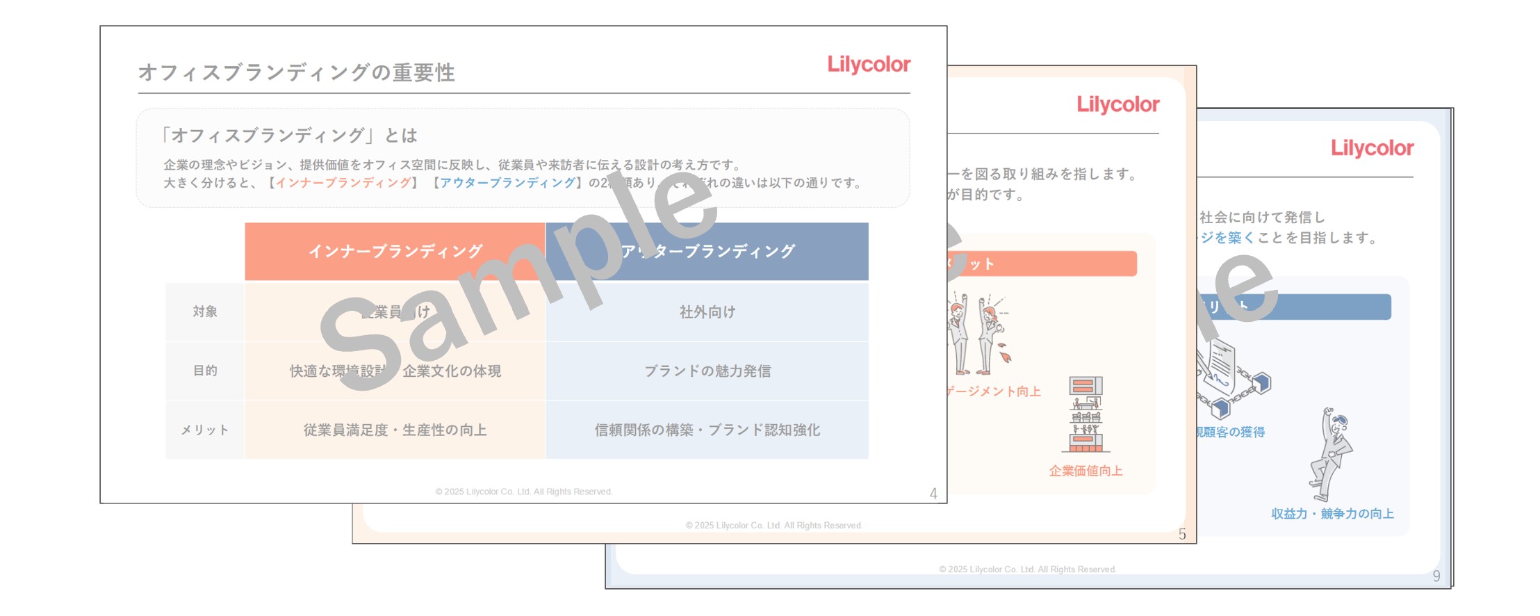 企業イメージを向上させるオフィスブランディング戦略のサンプル画像